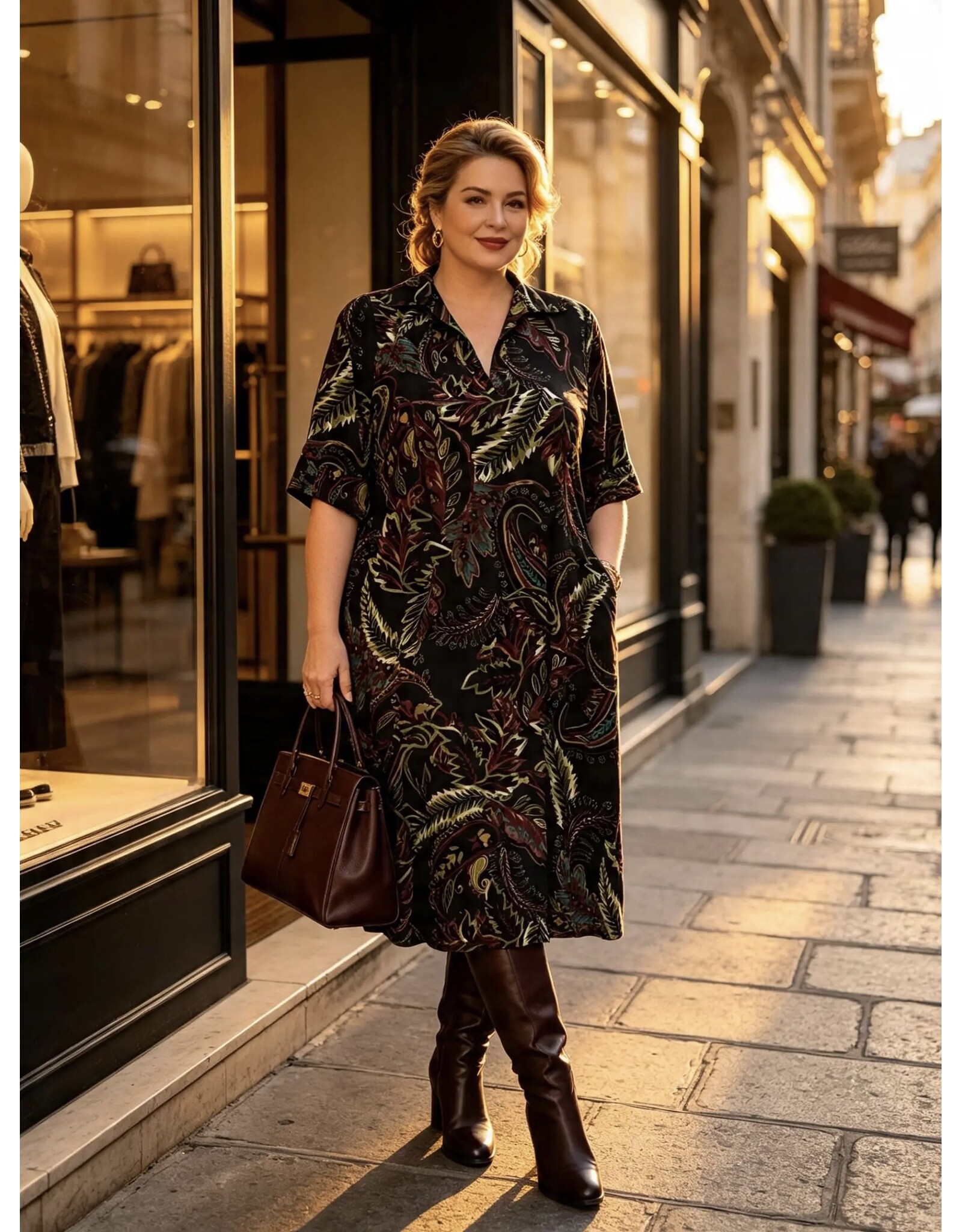 Ophilia Ivanka 26w  dessin botanic bordeaux