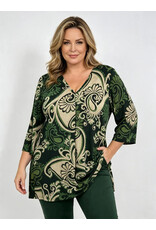 Rina 26W  jersey dessin paisley green