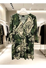 Rina 26W  jersey dessin paisley green