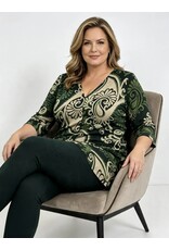 Rina 26W  jersey dessin paisley green