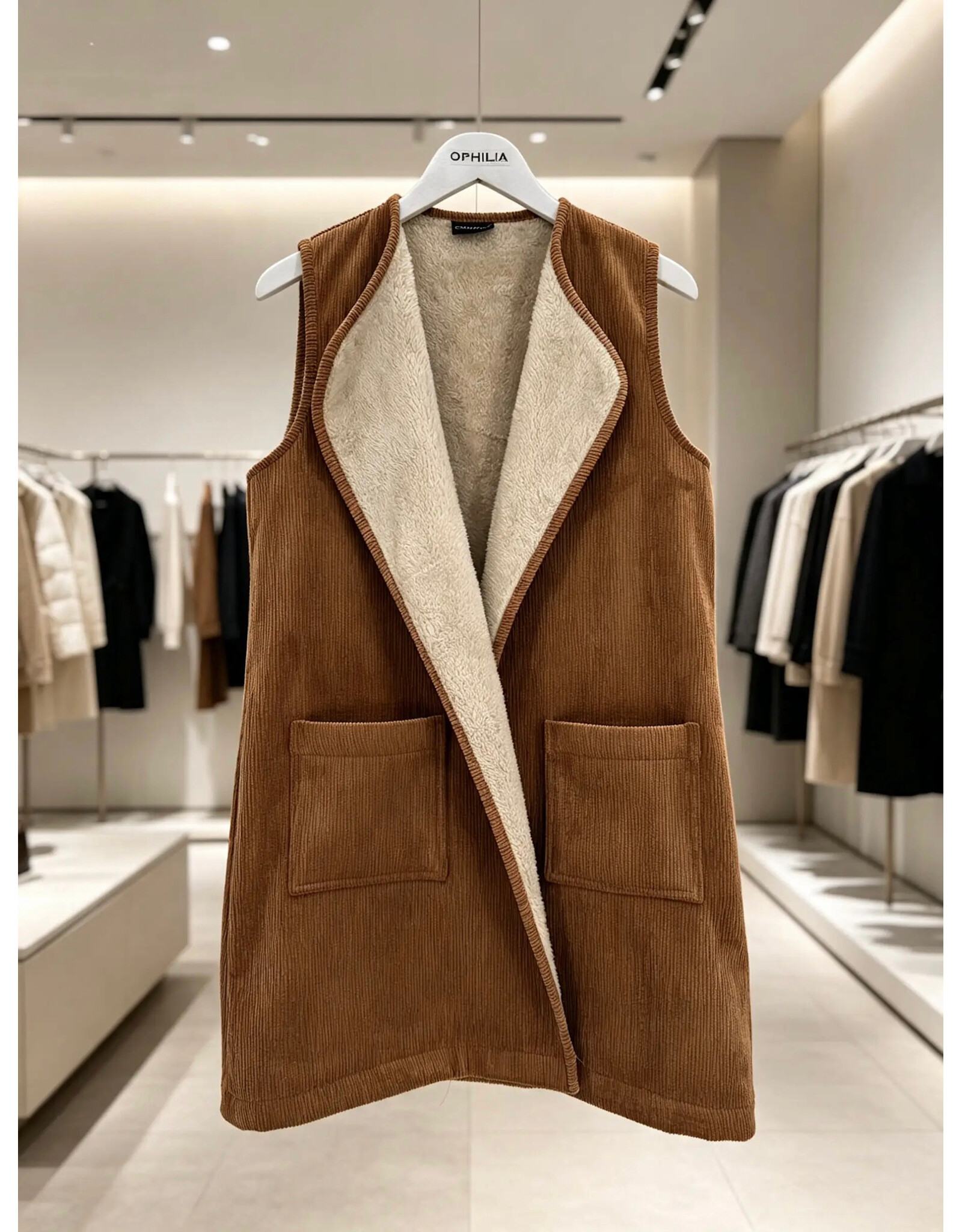 Ophilia Sanne 26W Teddy Corduroy caramel