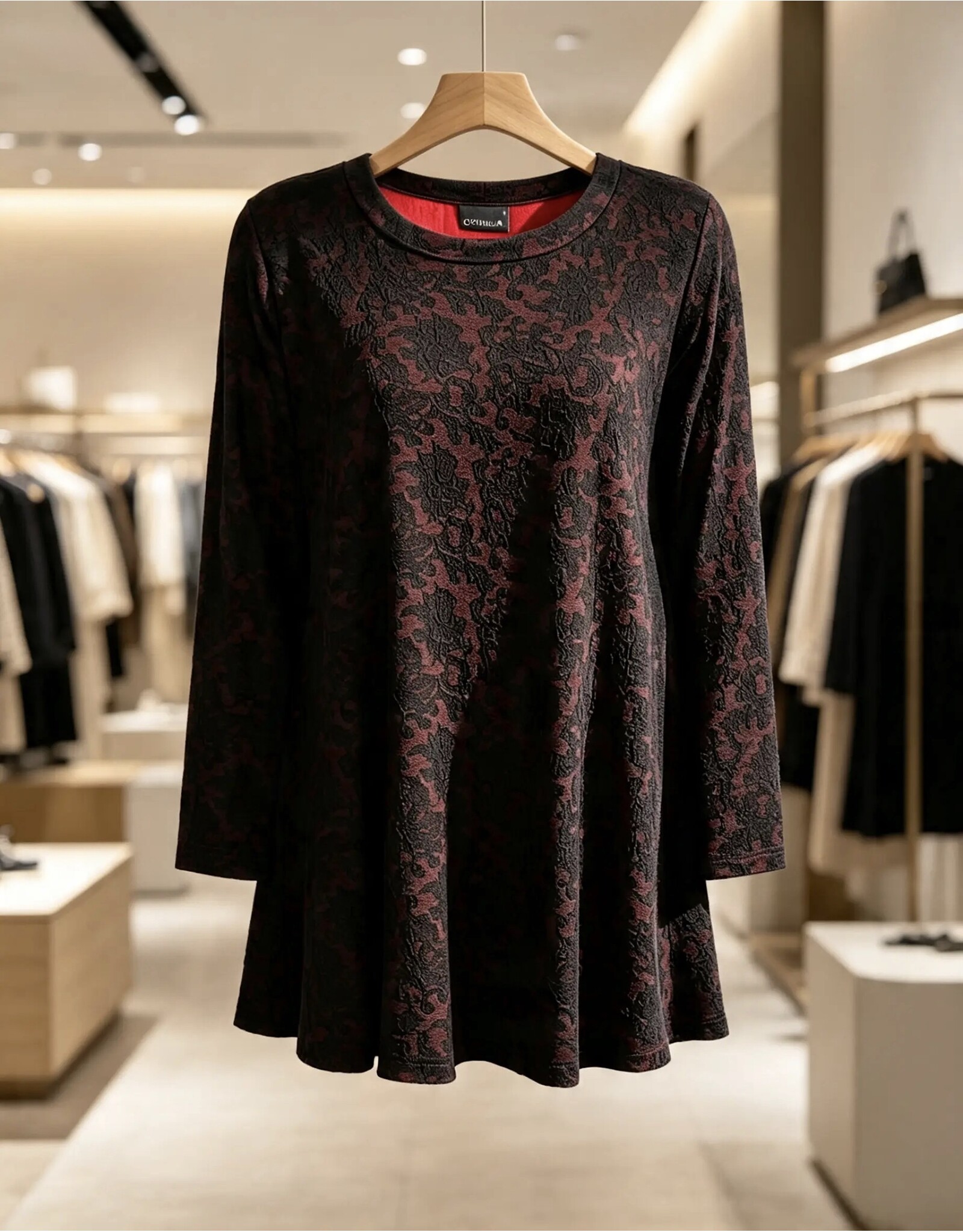 Ophilia Cindy 26W  black brocade red