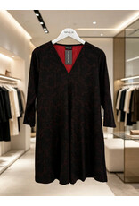 Rina 26W  jaquard brocade red