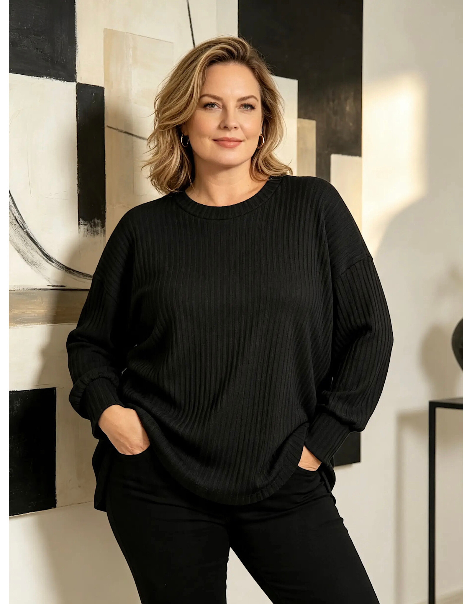 Ophilia Nina 26W  viscose knit black