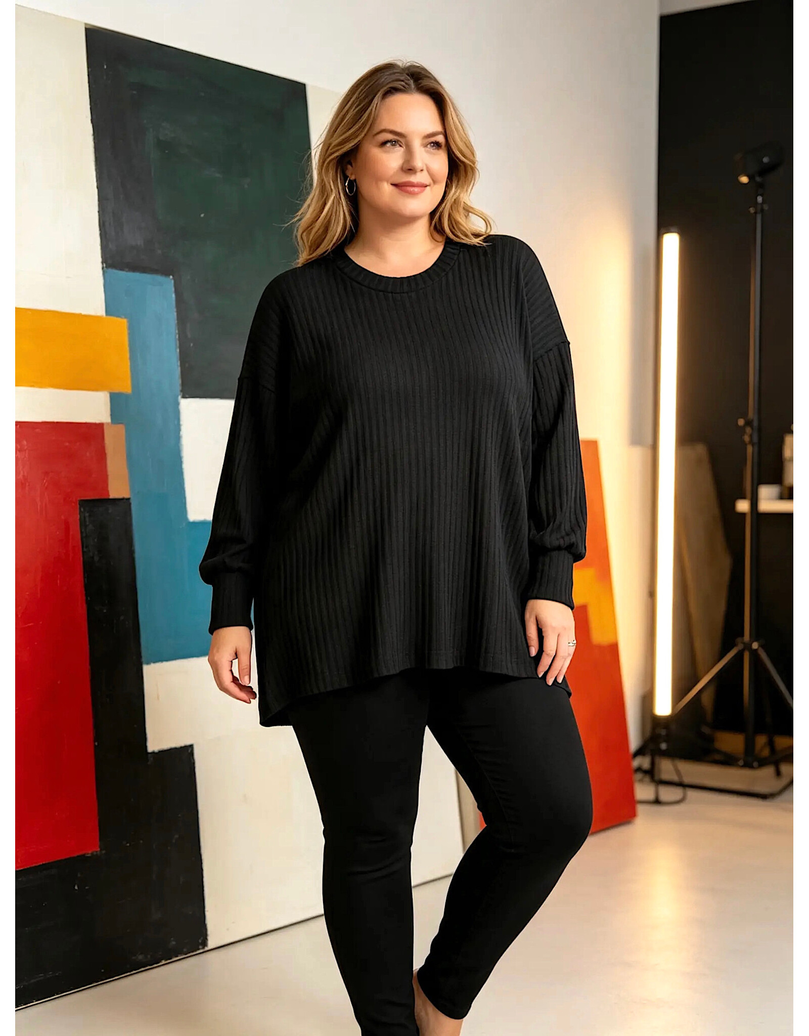 Ophilia Nina 26W  viscose knit black