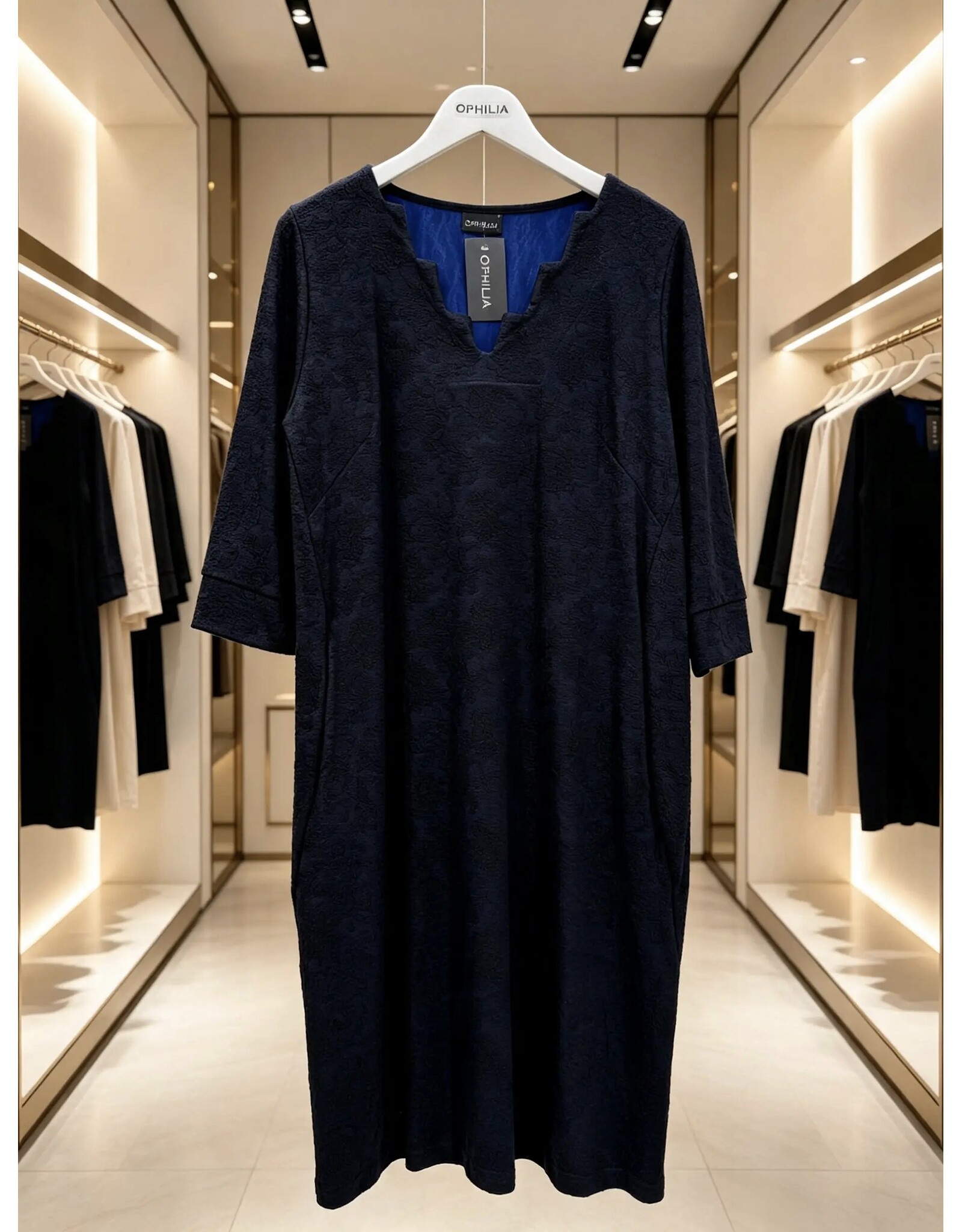 Ophilia Sara 26W jaquard brocade blue
