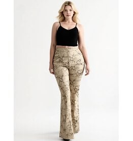 Ophilia SEM 26W  scuba suede dessin flower sand