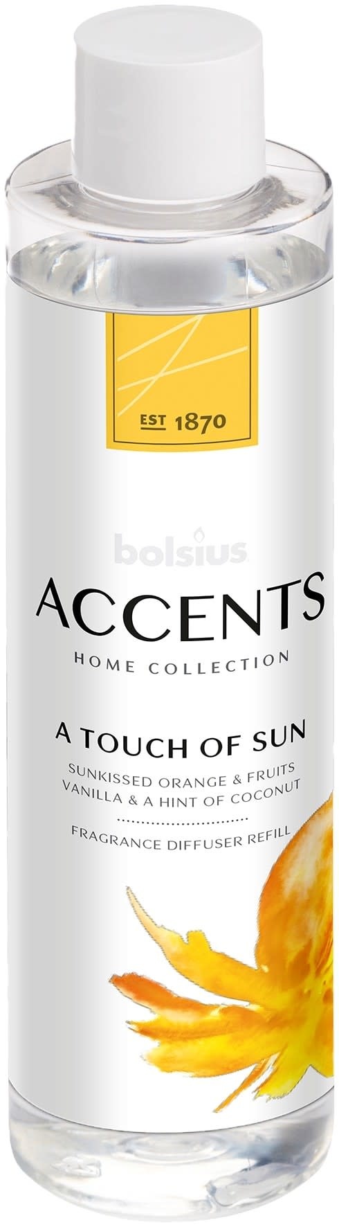 BOLSIUS ACCENT DIFFUSER REFILL  200ML A TOUCH OF SUN (12)-1