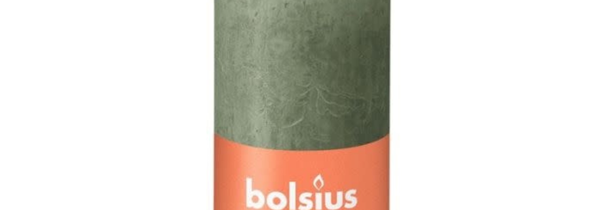 BOLSIUS RUSTIEK STOMPKAARS 100/50  FRESH OLIVE (8)