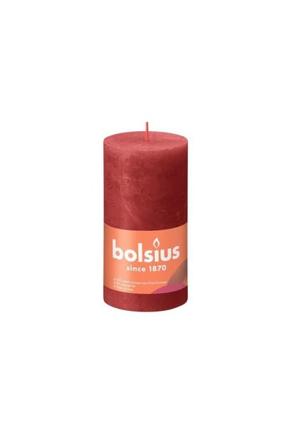 BOLSIUS RUSTIEK STOMPKAARS 130/68 DELICATE RED (4)