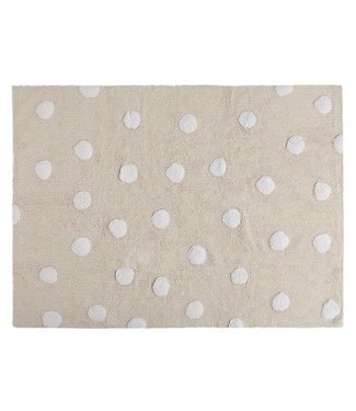 Lorena Canals Mat Polka Dots Beige-White 120 x 160 cm