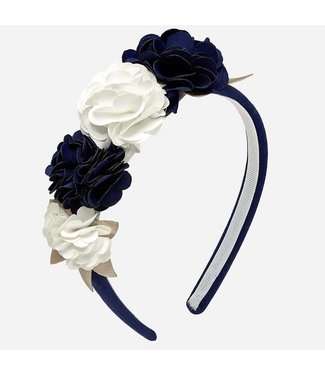 Flowers Headband Navy