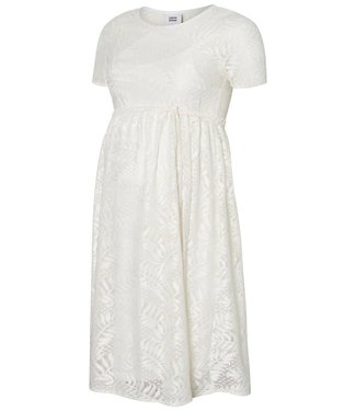 Mamalicious Yosie S/S Woven Lace Dress Off-White