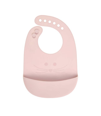 Lassig Silicone Bib Little Chums Mouse Rose