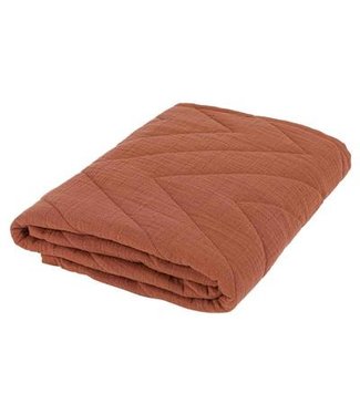 Trixie Cotton Quilted Blanket 75 x 100cm Bliss Rust