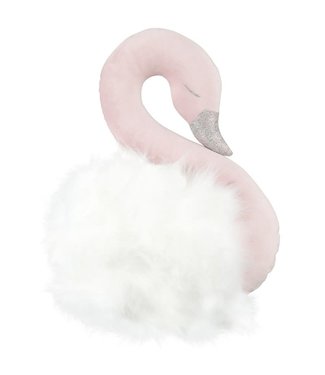 Cotton & Sweets Wall Swan Decoration Powder With White Fur