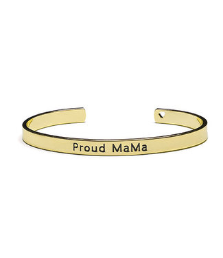 Proud Mama Armband Bangle 'Proud Mama' Goud
