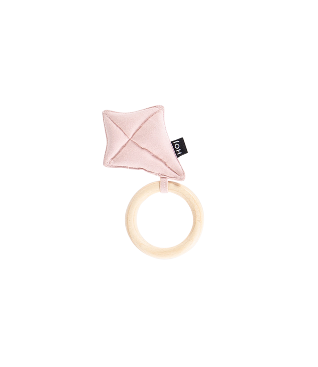 House Of Jamie Teething Ring Kite Powder Pink