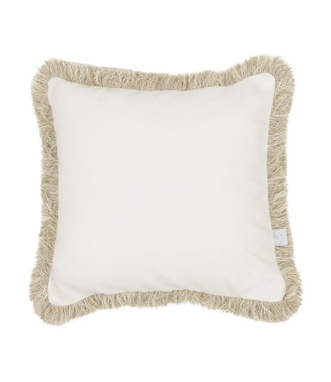 Cotton & Sweets Boho Border Pillow Vanilla / Beige