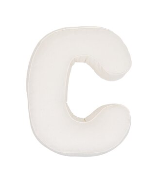 Betty's Home Cotton Letter Cushion C Vanilla