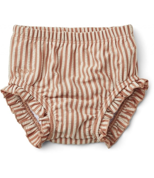 Liewood Mila Baby Swim Pants Seersucker Stripe Tuscany Rose Sandy