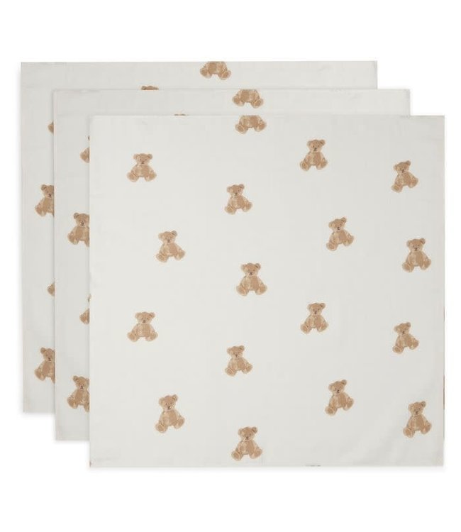 Jollein Hydrofiel Multidoek 70x70cm Teddy Bear 3Pack