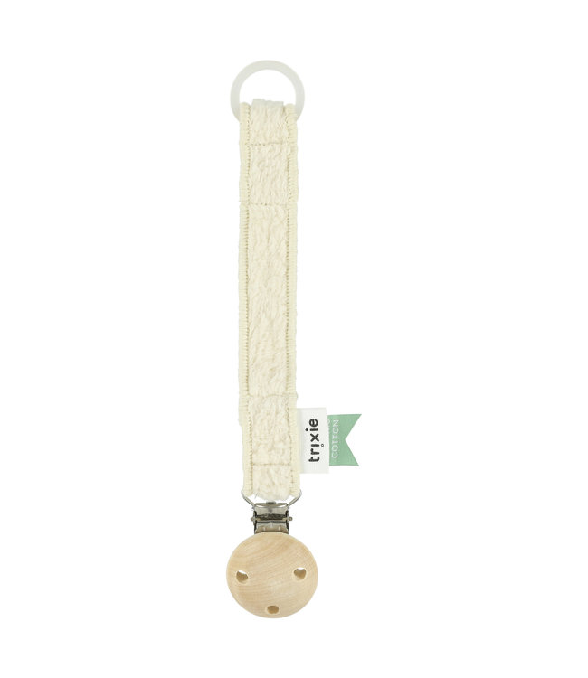 Trixie Pacifier Clip Teddy Almond