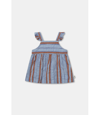 Little Cozmo Vivien Striped Denim Dress Unique