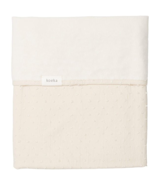 Koeka Napa Wiegdeken Cotton Fleece arm White