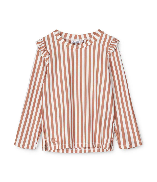 Liewood Tenley Swim Tee Stripe Tuscany Rose