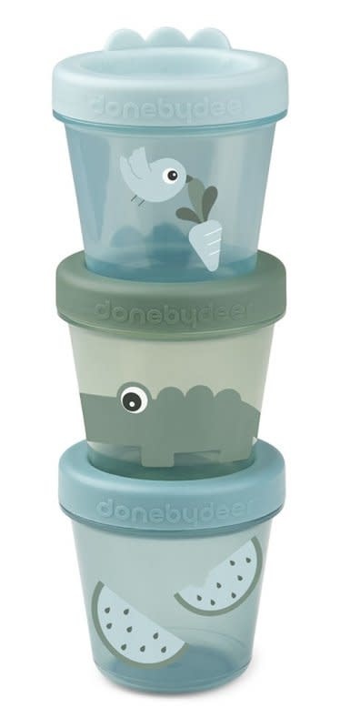 Baby food container 3-pack - Croco - Green – Done by Deer