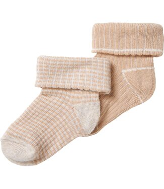 Noppies Unisex Socks Tazewell  Light Taupe 2-Pack