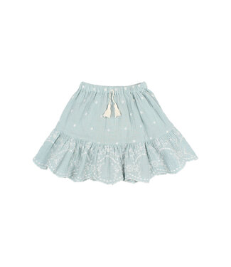 Buho Embroidery Skirt Almond