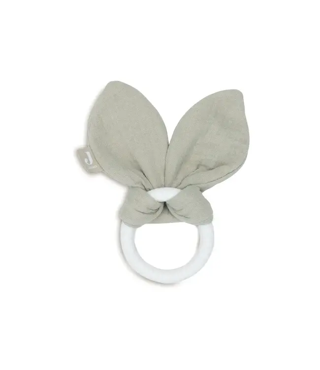 Jollein Teething Ring Silicone Bunny Ears Olive Green