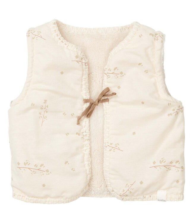 Koeka Baby Gilet Reversible Teddy Coast warm White