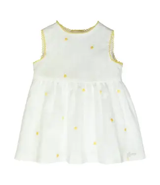 Gymp Jasin Sunflowers Dress  Off White Yellow