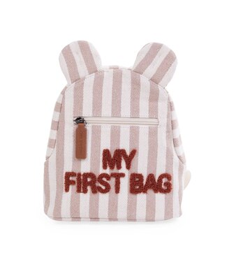 Childhome My First Bag Stripes Nude Terracotta