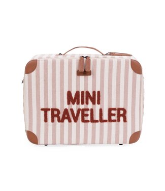 Childhome Mini Traveller Valiesje Stripes Nude Terracotta