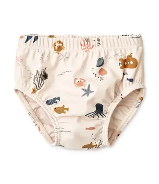Liewood Anthony Baby Printed Swim Pants Sea Creature Sandy