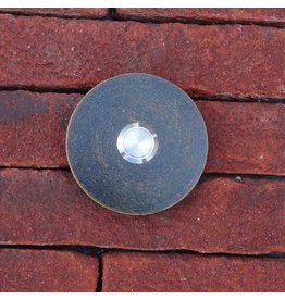 Deurbel RVS rond75mm bruin/goud