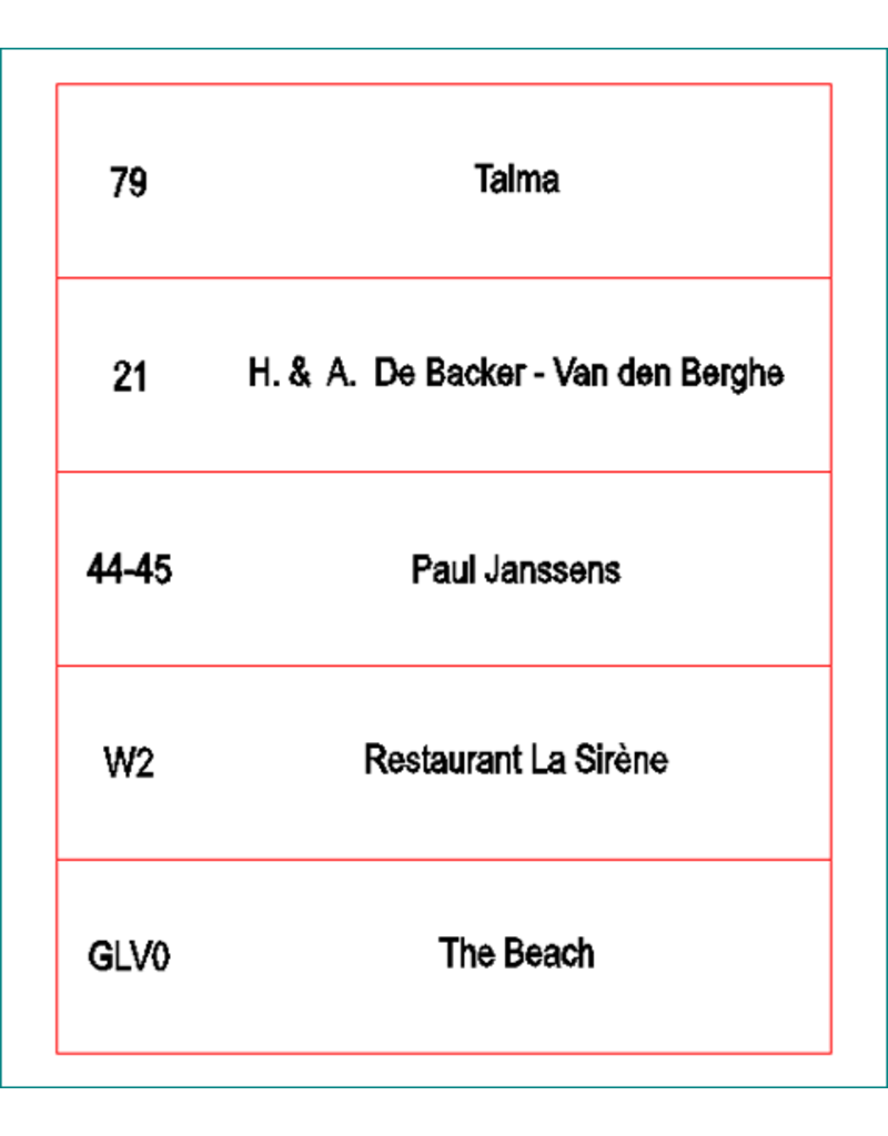 Naamplaatjes Res. Royal -RVS 316