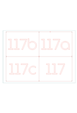 Modern huisnummerbord 20x15