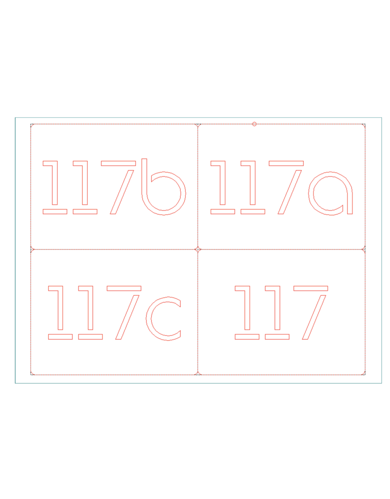 Modern huisnummerbord 20x15