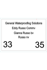 Naamplaat met huisnummer 33 - 35