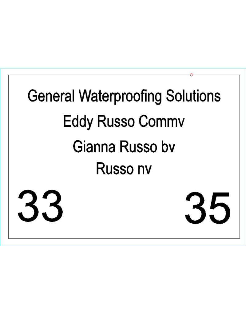 Naamplaat met huisnummer 33 - 35