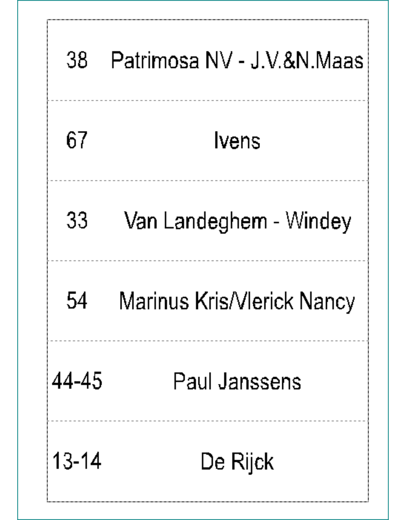 Naamplaatjes Res. Royal -RVS 316