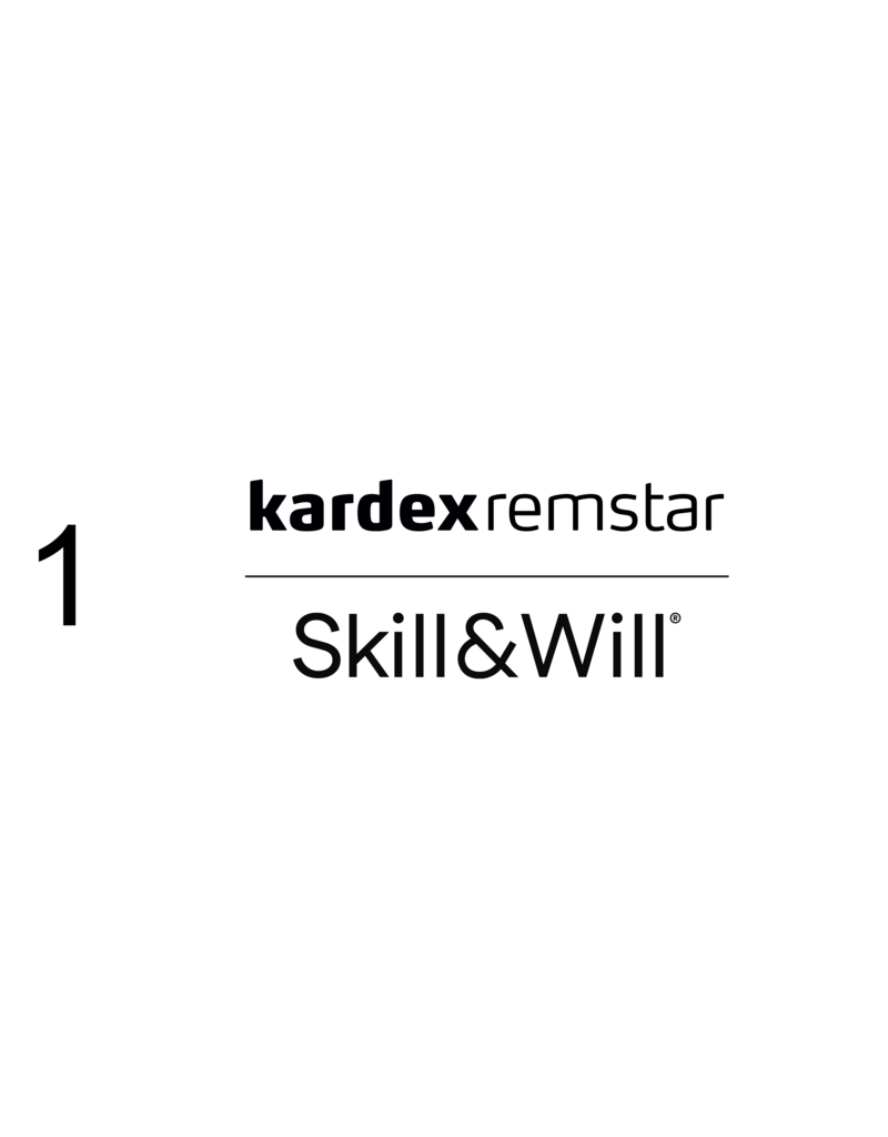 Naamplaat: kardex remstar/skill&will
