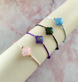 Glitter Klaver Armbandjes