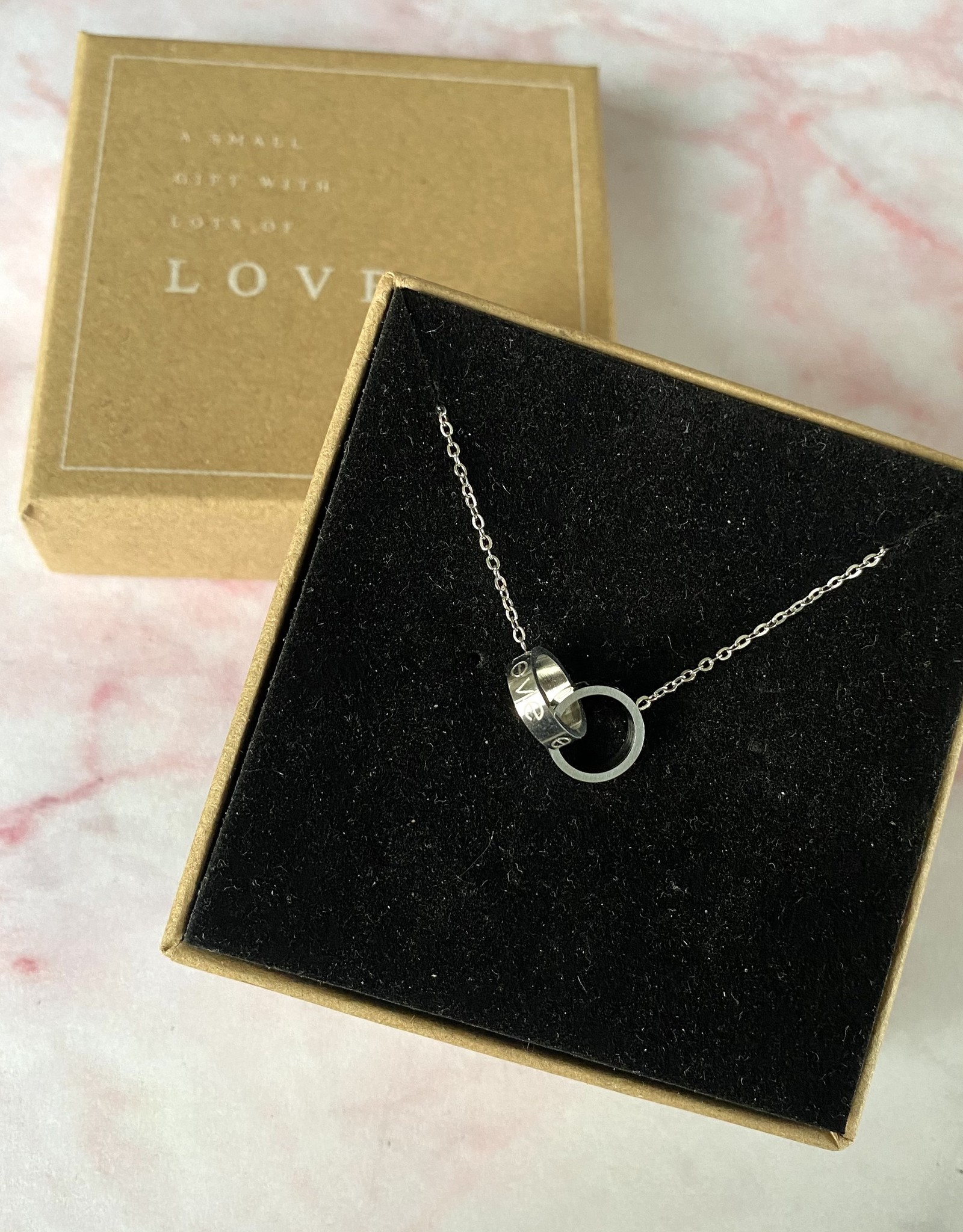 Vlot Eindig Oost 2 Love Ring Ketting - bycjewels