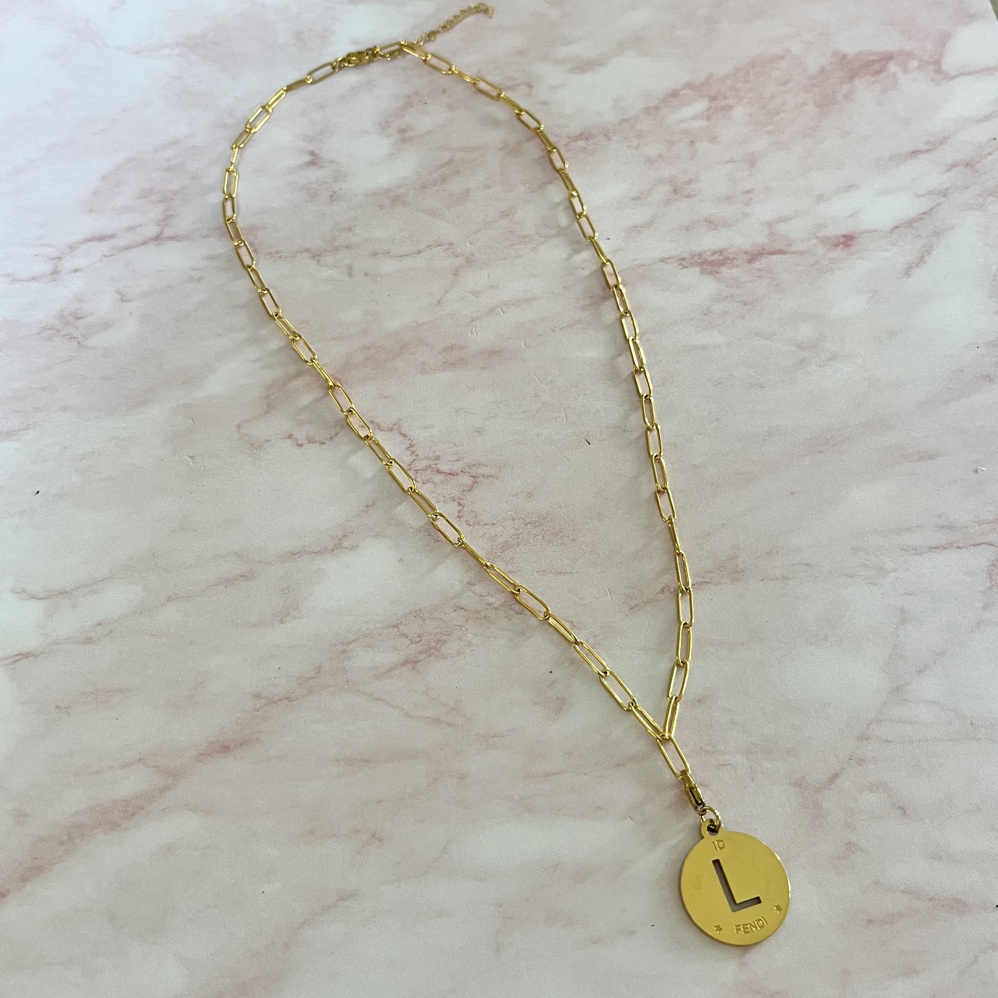 Letter ID Chain Necklace bycjewels